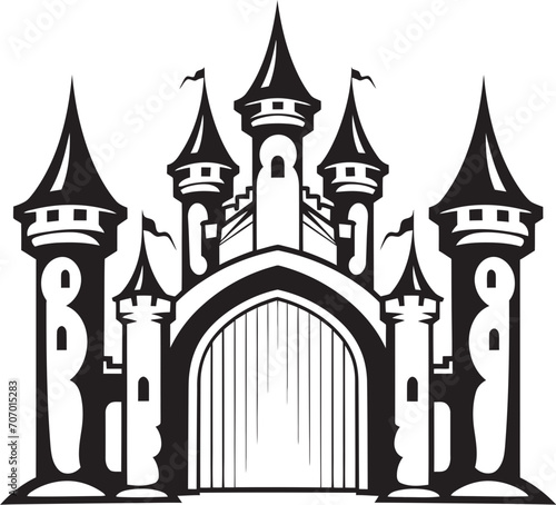 RoyalGateway Castle Gate Emblem KnightGuard Vector Castle Logo