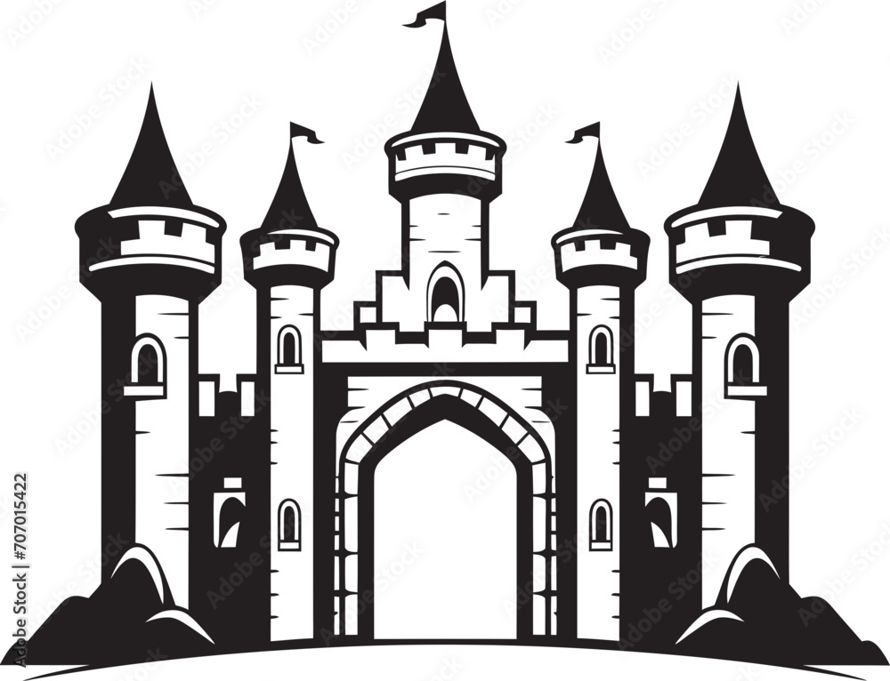 KingdomEntrance Castle Gate Symbol FortressEntry Castle Gate Emblem