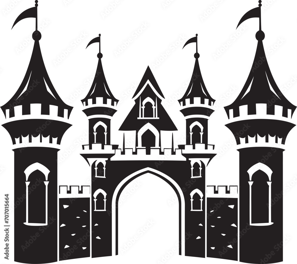 KingdomEntrance Castle Gate Symbol FortressEntry Castle Gate Emblem