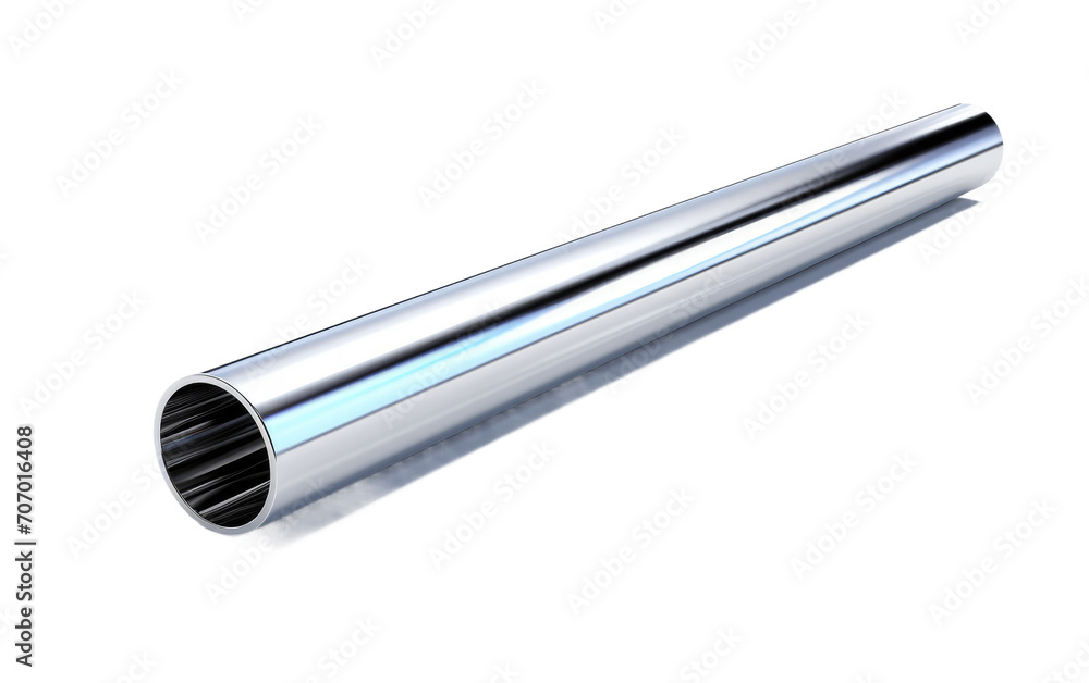 A Stainless Steel Pipe Engineered for Precision in Drainage Brilliance on a White or Clear Surface PNG Transparent Background A Stainless Steel Pipe Engineered for Precision in Drainage Brilliance on a White or Clear Surface PNG Transparent Background