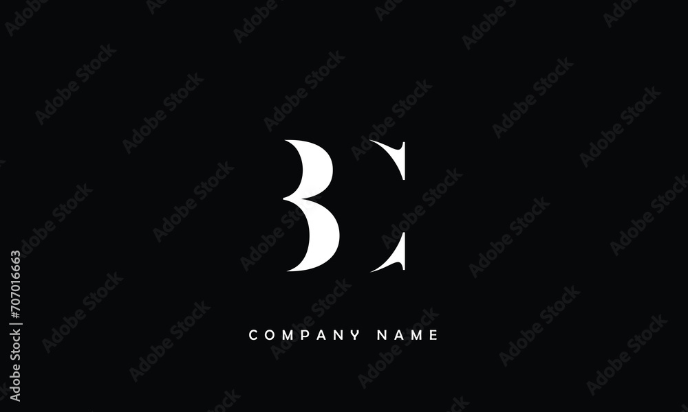 BC, CB, B, C Abstract Letters Logo Monogram BC, CB, B, C Abstract Letters Logo Monogram