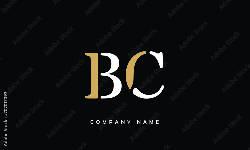 BC, CB, B, C Abstract Letters Logo Monogram BC, CB, B, C Abstract Letters Logo Monogram
