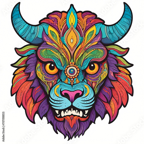 Illustration design animal monster with vintage retro cartoon style. Good for logo, background, t shirt, banner, tattoo and sticker. Ready to print © Jati