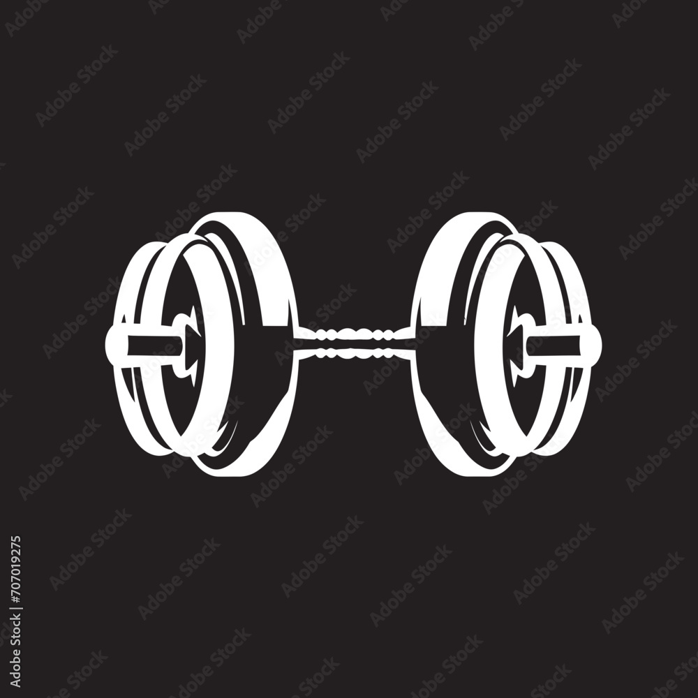 MuscleForge Robust Symbol IronLift Heavy Dumbbell Emblem MuscleForge Robust Symbol IronLift Heavy Dumbbell Emblem