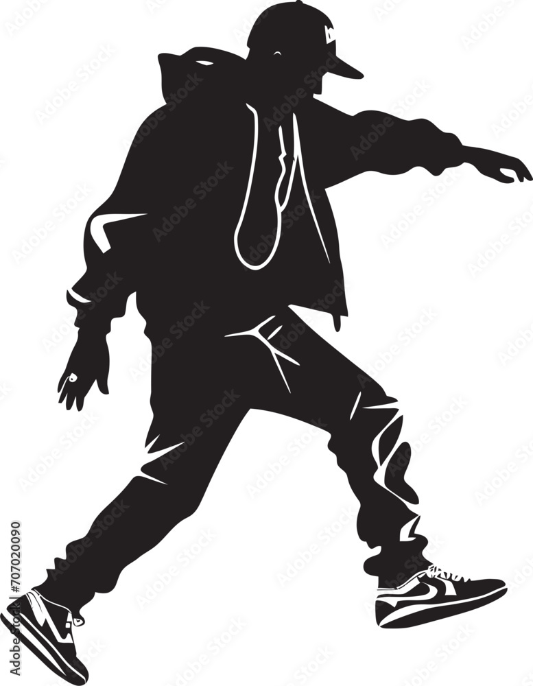 Fototapeta premium StreetGroove Iconic Rapper Design HipHopFlow Stylish Symbol