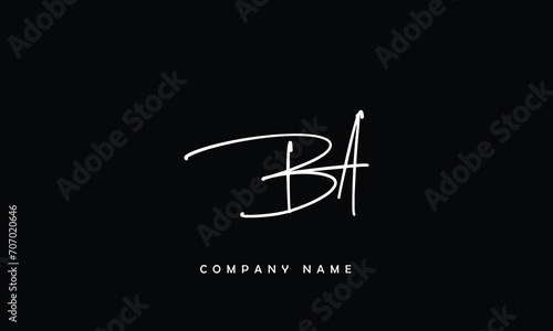BA, AB, B, A Abstract Letters Logo Monogram