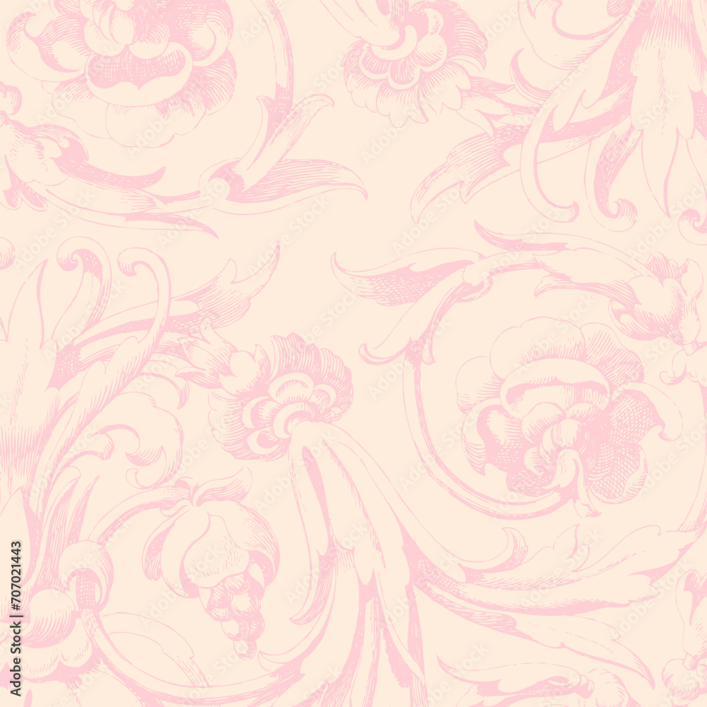 Obraz premium Historical floral pattern background design