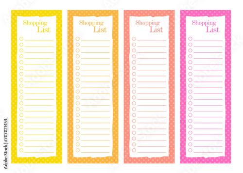 Grocery Shopping list template, printable format A4 photo