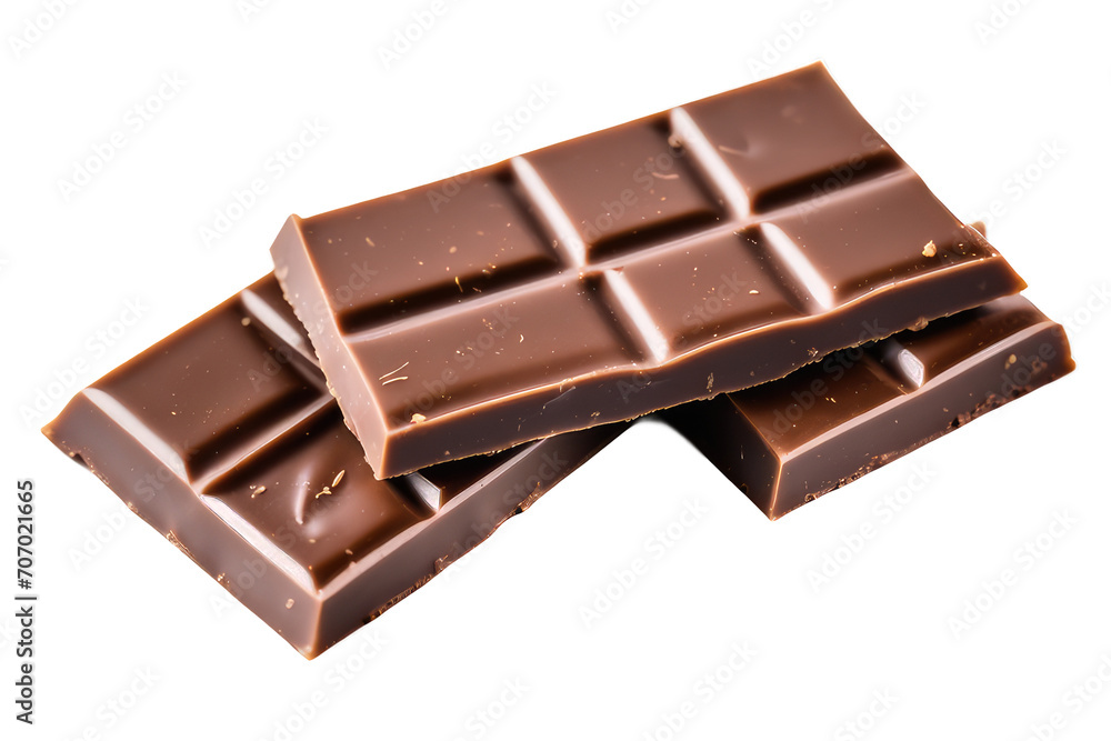 chocolate bar isolated on transparent background	