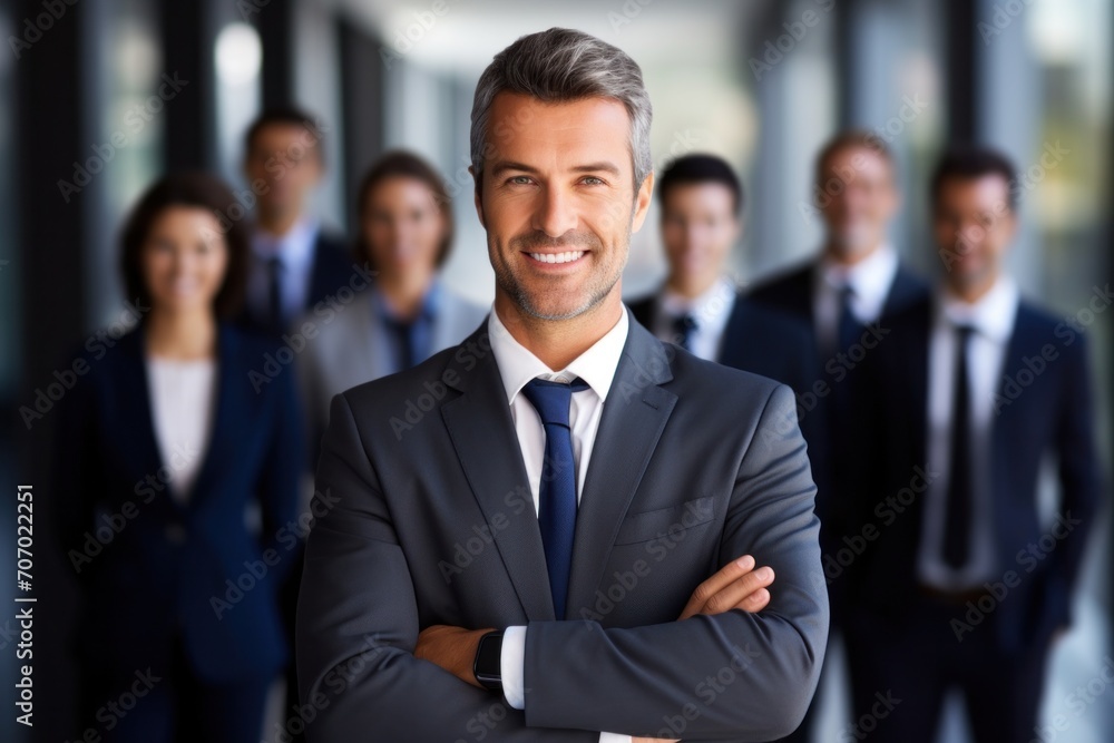 confident businessman Lead a team of professionals Confidence Leader confident businessman Lead a team of professionals Confidence Leader