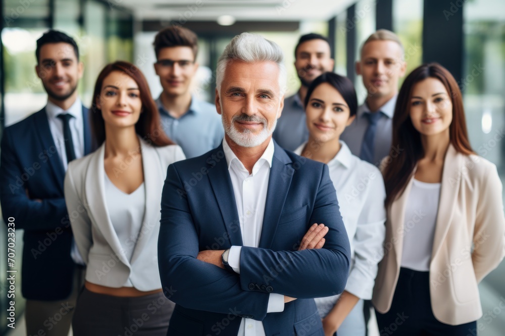Group of successful businessmen in the office Commitment to working as a team Group of successful businessmen in the office Commitment to working as a team