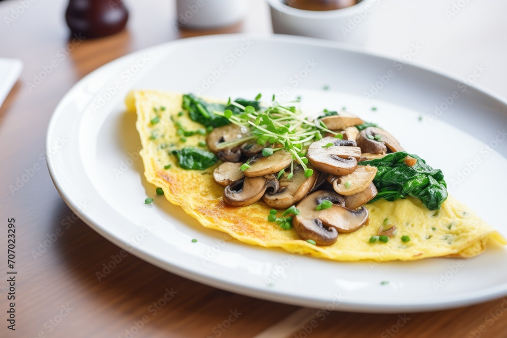 cheese omelette with spinach and mushrooms cheese omelette with spinach and mushrooms