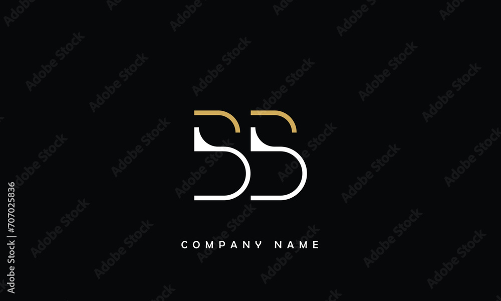 BB, BB Abstract Letters Logo Monogram - obrazy, fototapety, plakaty 