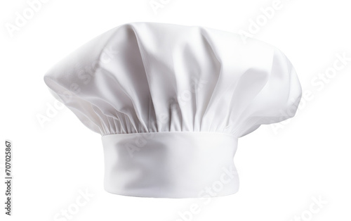 Make a Statement in the Kitchen with the Trendy White Chef Hat on a White or Clear Surface PNG Transparent Background