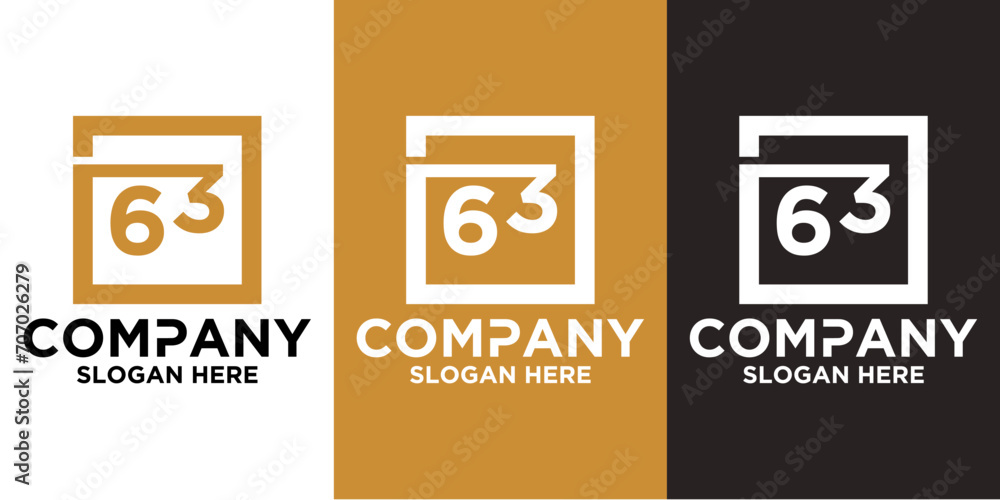LOGO INITIAL NUMBERS 6 3 SQUARE COMBINATION LOGO INITIAL NUMBERS 6 3 SQUARE COMBINATION