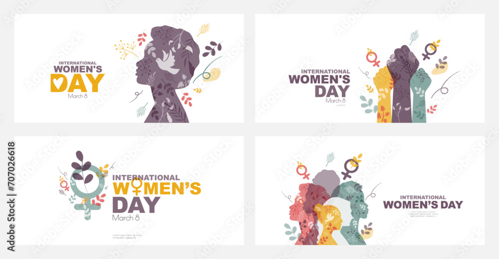 International Women's Day card set.