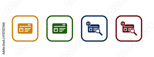 product sheet icon vector illustration. sheet with magnifier icon concept.