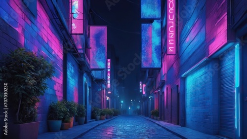 night japanese city street