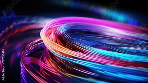 Abstract background High Speed Fiber Optic Cable Connection for Enhanced Data Transmission
