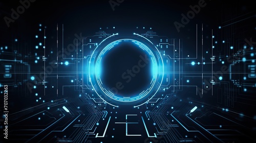 blue eye cyber security concept background,circuit board future technology, abstract high speed digital internet
