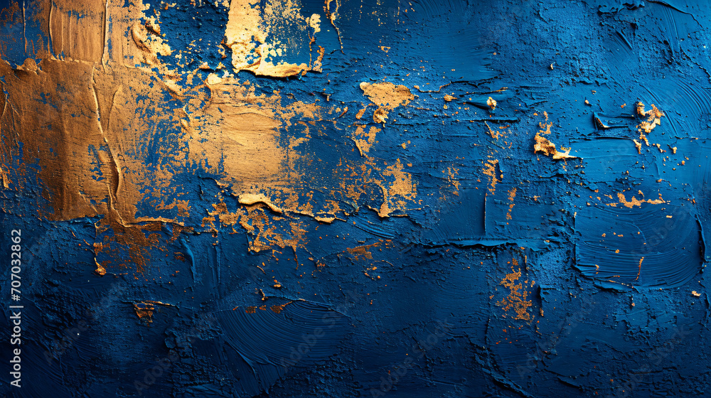 Abstract blue gold background, abstract blue texture with gold splash, blue luxury background concept illustration Abstract blue gold background, abstract blue texture with gold splash, blue luxury background concept illustration