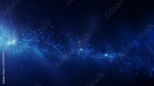Dark blue and glow particle abstract background  illustration. Generative AI