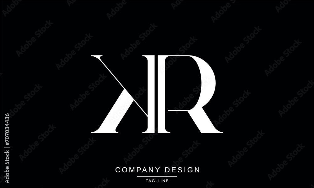 KR, RK, Abstract Letters Logo Monogram KR, RK, Abstract Letters Logo Monogram