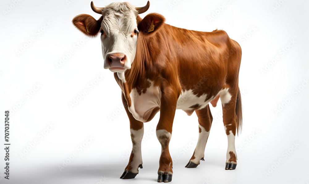 Cow. Cow on white background. Red Cow Cow. Cow on white background. Red Cow