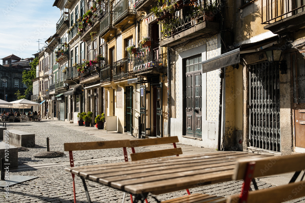 Charming street of historic Porto, Portugal, Europe