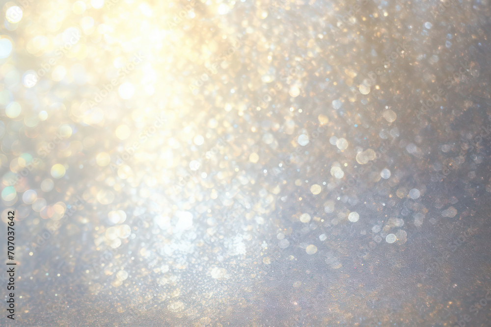 Glowing Silver Bokeh: A Festive Celebration of Sparkling Light on a Magical Christmas Night.