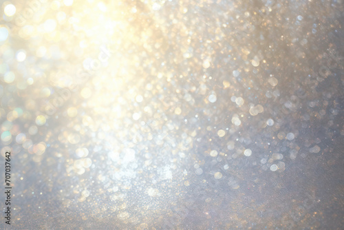 Glowing Silver Bokeh: A Festive Celebration of Sparkling Light on a Magical Christmas Night.