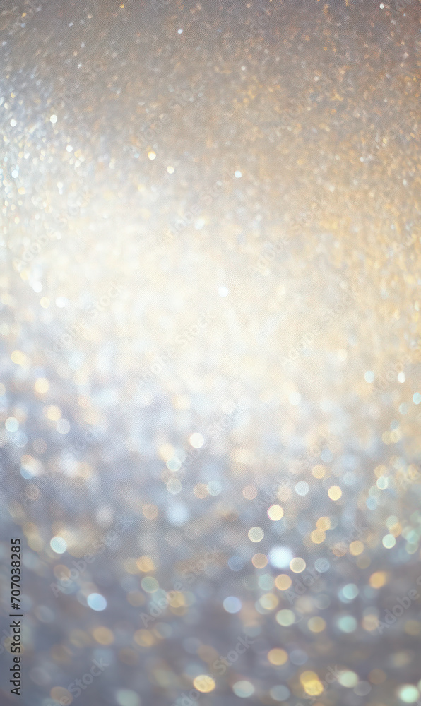 Christmas Sparkle: Shimmering Abstract Light Bokeh Background with Glittering Blurred Effect