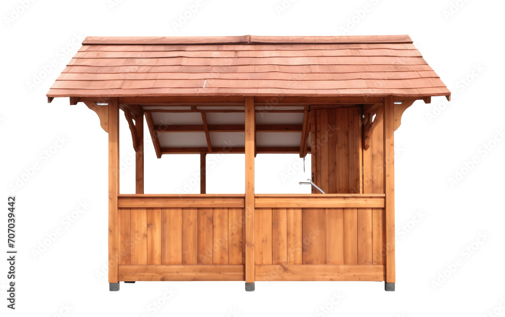 Displaying Nature Bounty with a Wooden Market Stand in Outdoor Settings on a White or Clear Surface PNG Transparent Background