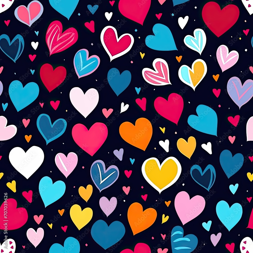 valentine's pattern with hearts valentine's pattern with hearts