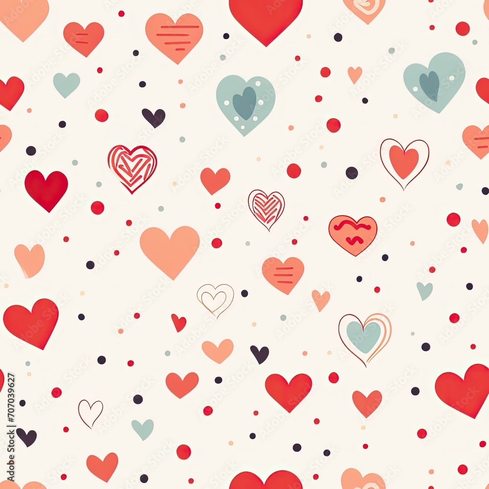 valentine's pattern with hearts