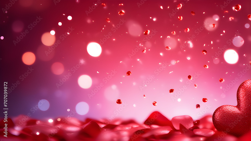 valentine background with hearts for cover red