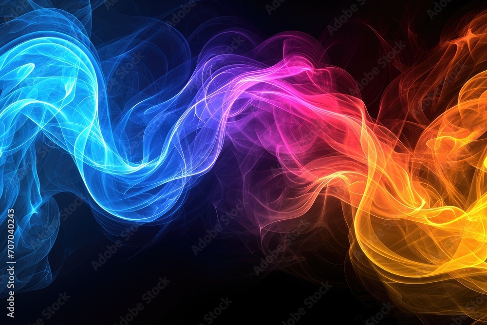 Fototapeta premium Abstract background circle fire frame. Generative AI