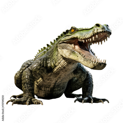 Fierce large crocodile on transparent background PNG © PNG for U