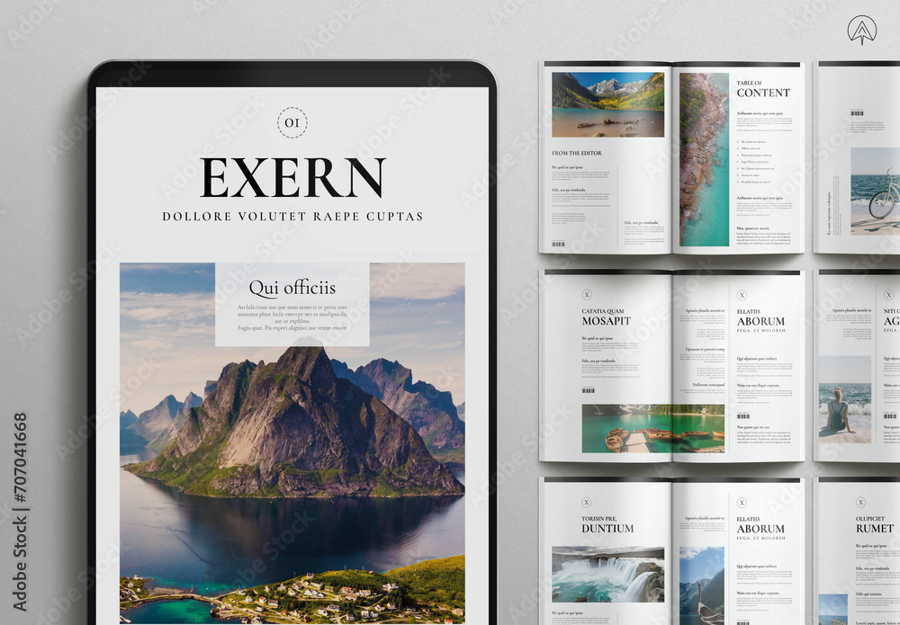 Minimal Magazine Template Stock Template | Adobe Stock