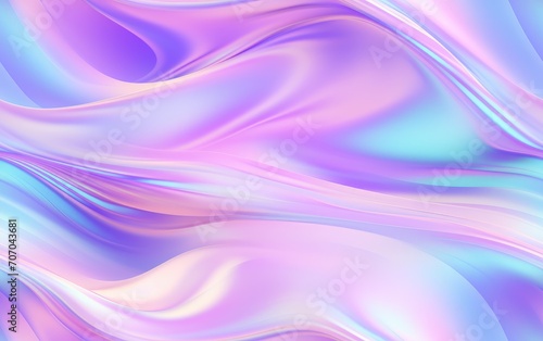 Iridescent chrome wavy gradient seamless pattern background, liquid surface ripples,