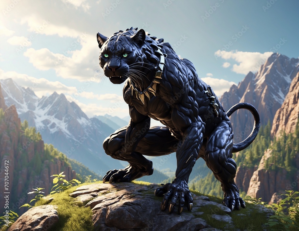 Fototapeta premium statue of lion