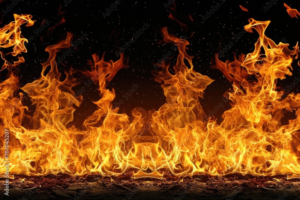 Abstract background circle fire frame. Generative AI Abstract background circle fire frame. Generative AI