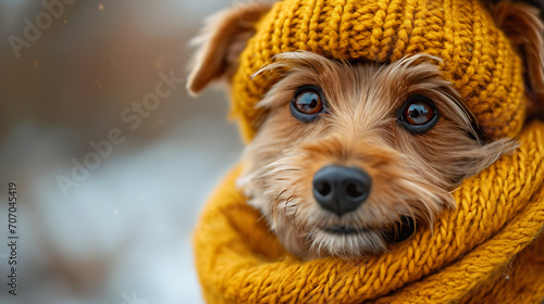 Furry Frolics: Whimsical Pets Adventures, cute portrait of pet. - dog and human photo