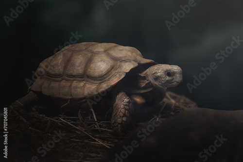 Chaco tortoise (Chelonoidis chilensis) or Argentine Tortoise photo