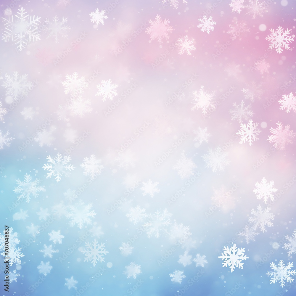Gradient Multicolor Background Snowflakes Winter
