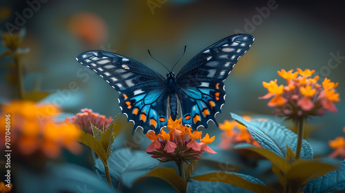 butterfly on flower - Symphony of Nature: Harmony Collection with Breathtaking Scenes © LiezDesign