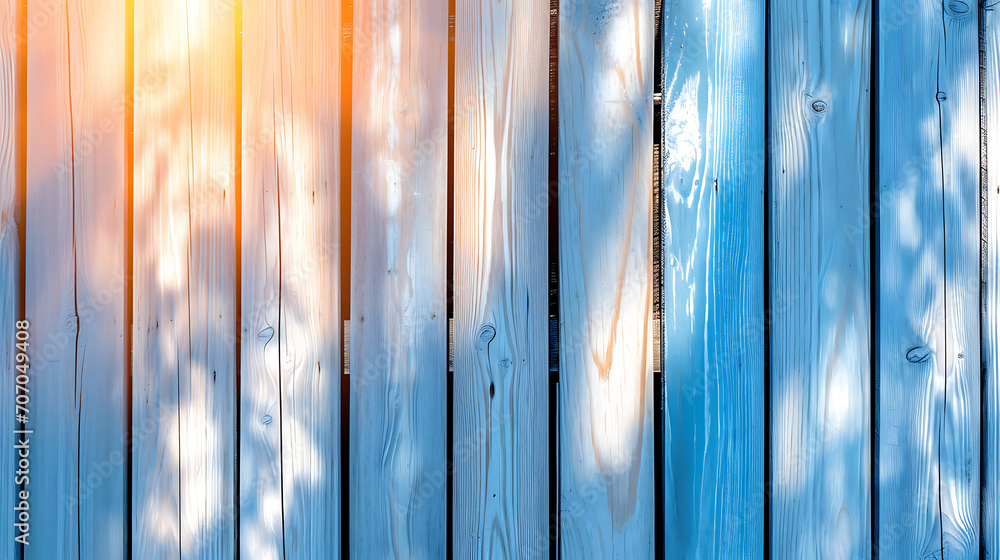 Rustic wooden background with a Summer Solstice theme and many wooden slats - obrazy, fototapety, plakaty 