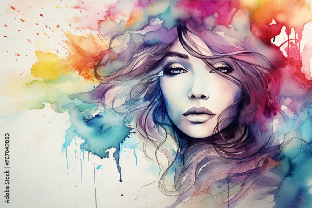 Elevate your creative journey with a watercolor art background that tells a story through the subtle nuances of color, Generative AI