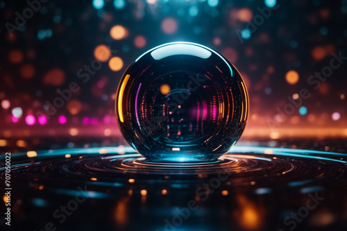 glass ball in the night