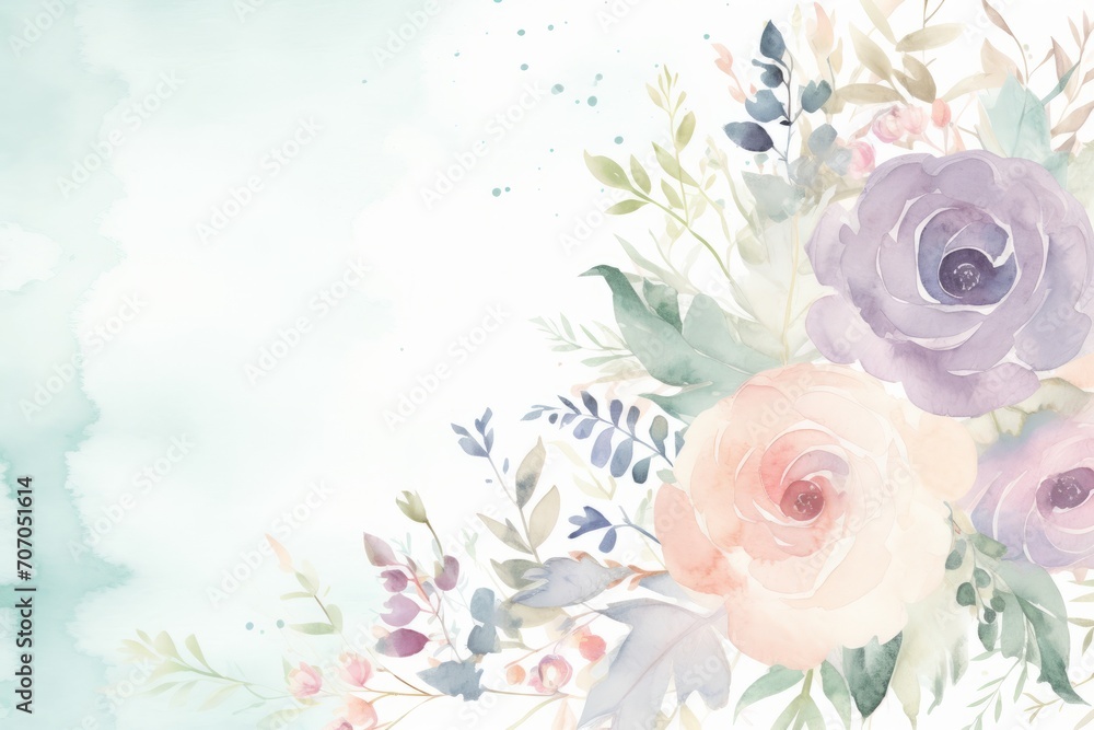 Add a touch of watercolor poetry to your project with a background featuring delicate washes, graceful strokes, Generative AI